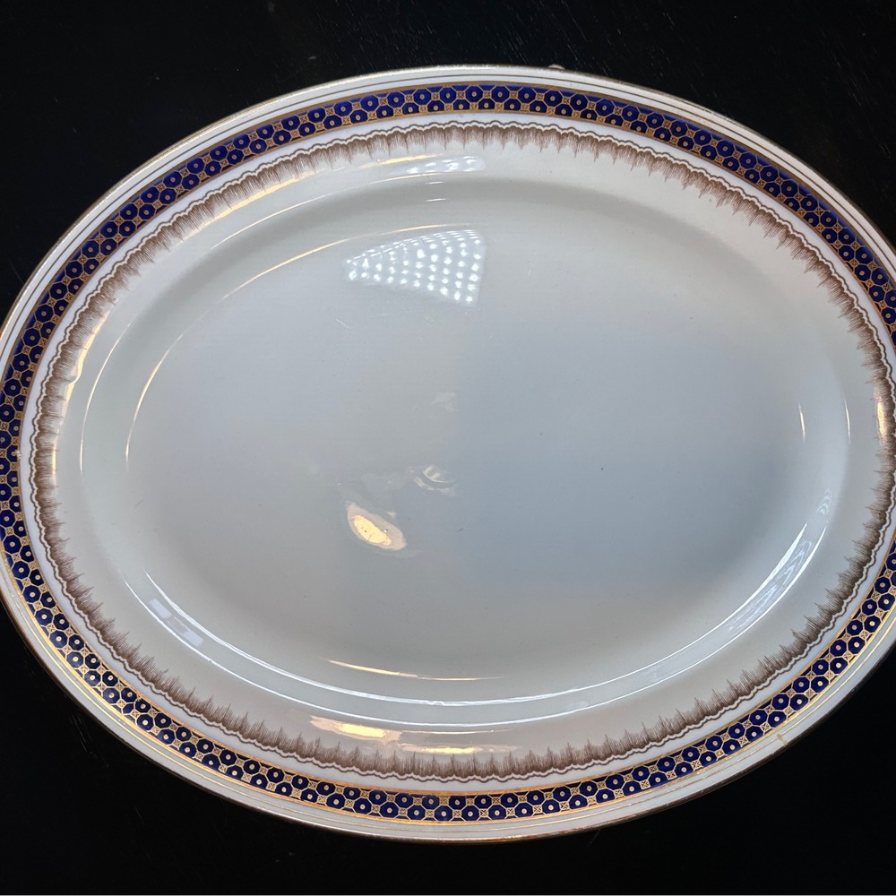 Grasmere Keeling &‎ Co Mappin & Webb  Porcelain Oval Platter 17.5in Antique